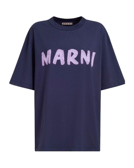 Marni Blue T-Shirt With Logo