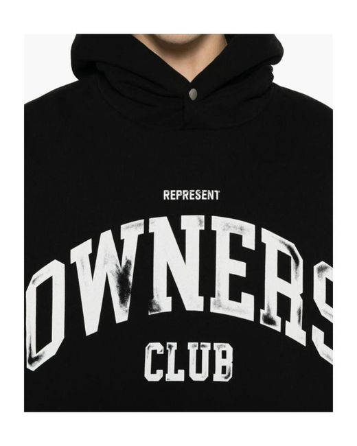 Represent Black Long-Sleeved Sweatshirt for men
