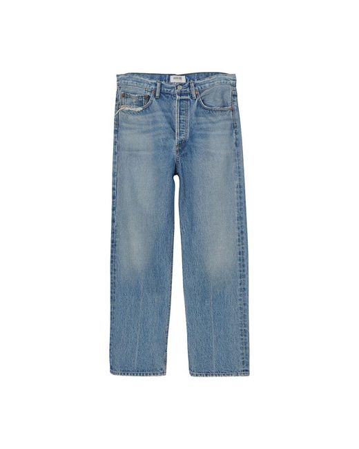 Agolde Blue Jeans With Belt Loops