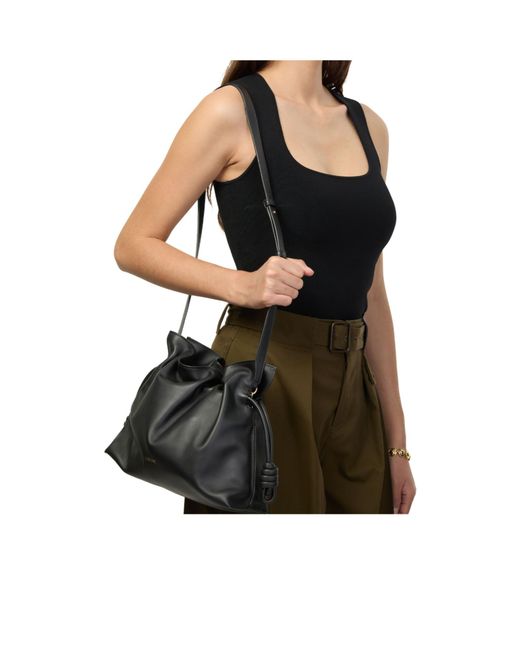 Loewe Black Medium Flamenco Clutch