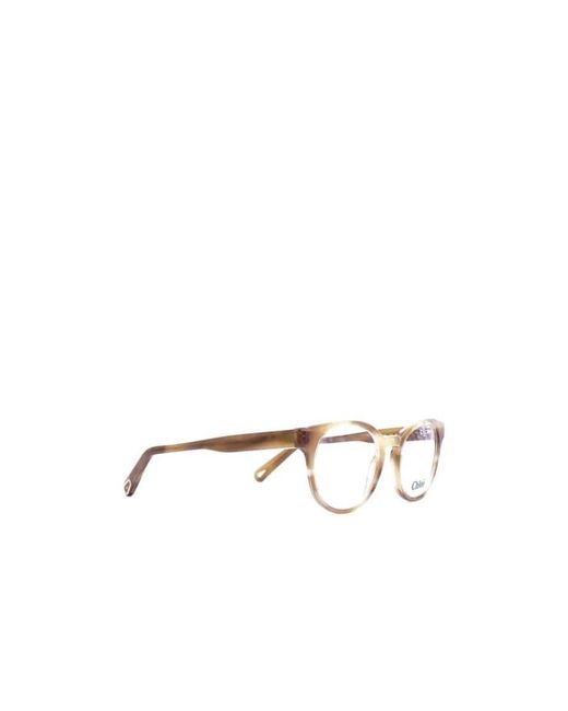 Chloé Metallic Round-Frame Glasses
