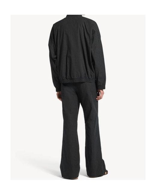 Balenciaga Blue Tailored Checkered Zip-Up Jacket for men