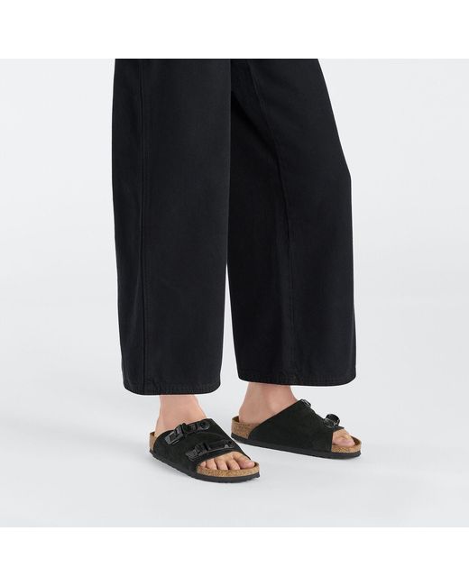 Birkenstock Black Zürich Tech Buckle Detailed Sandals for men