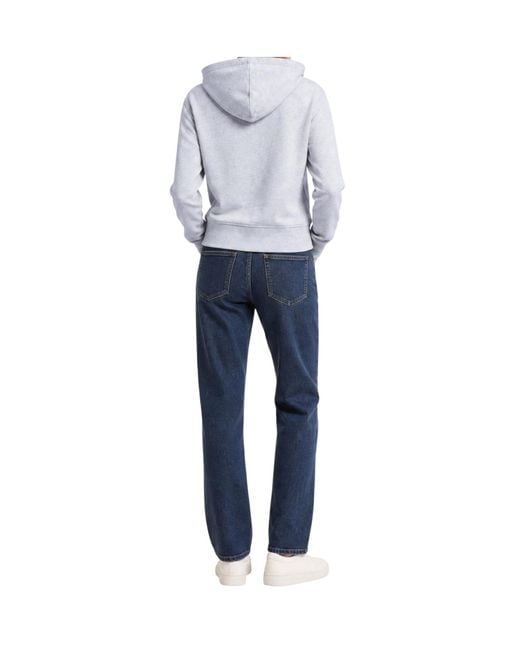 ARMANI EXCHANGE Gray Long-Sleeved Hooded Sweatshirt