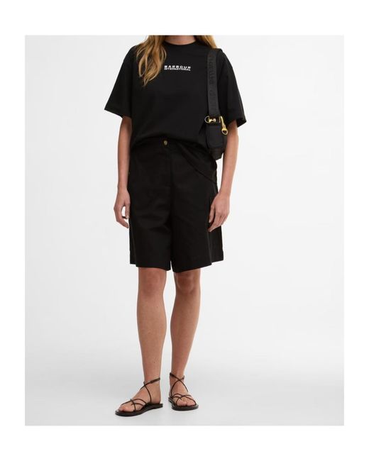 Barbour Black Logo Crew Neck T-Shirt