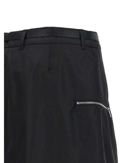 Prada Black Belted Mini Skirt