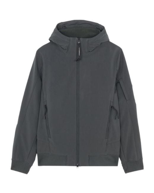 C P Company Gray Hooded Lens Jacket for men