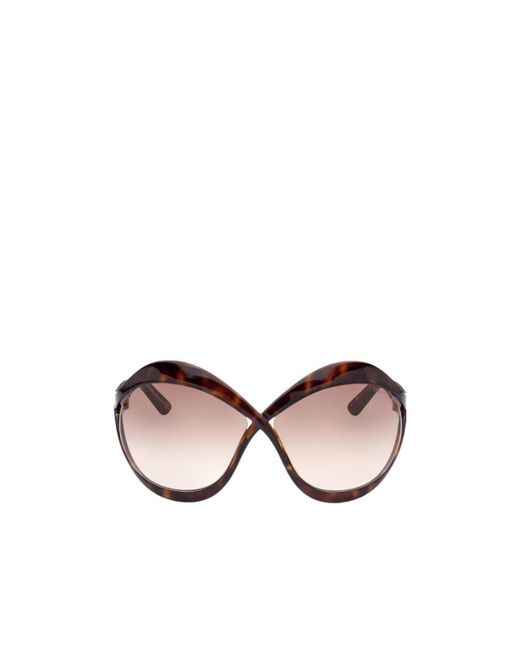 Tom Ford Pink Eyewear Carine Oversized-Frame Sunglasses