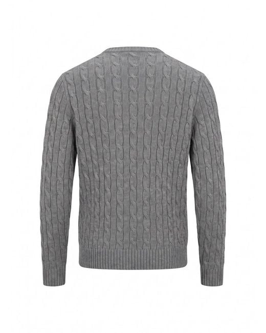 Malo Gray Crew-Neck Sweater for men