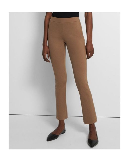 Theory Brown Elastic Waist Casual Pants