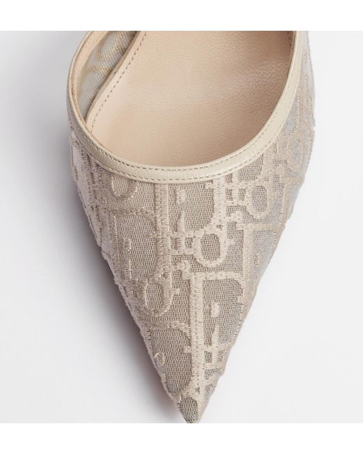 Dior White Aable Slingback Pump