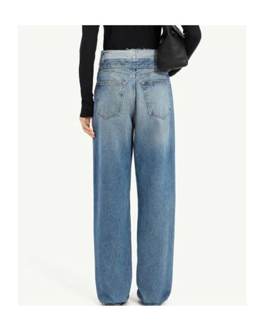 MM6 by Maison Margiela Blue Straight-Leg Jeans