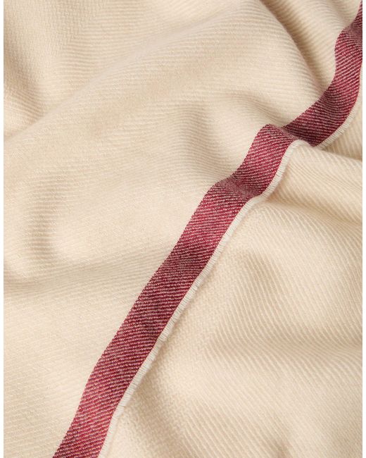 Brunello Cucinelli White Cashmere Scarf for men