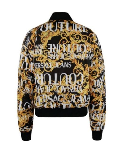 Versace Jeans Black Baroque Printed Casual Jacket