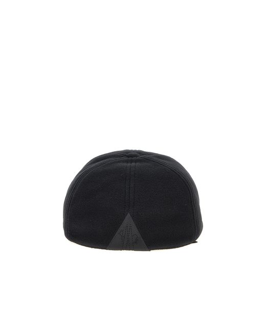 Moncler Black Grenoble Logo Patch Cap for men