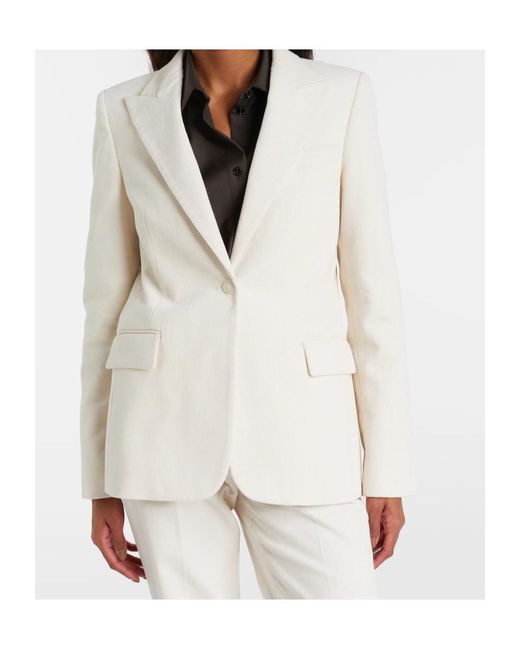 Nili Lotan Natural Single-Breasted Suit Jacket