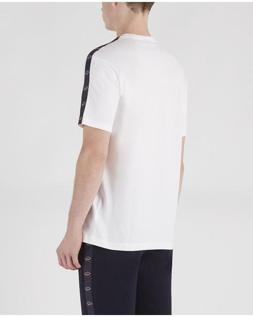 Paul & Shark White T-Shirt With Round Neck And Short Sleeves for men