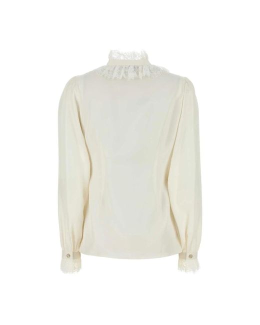 Alessandra Rich White Poplin Blouse