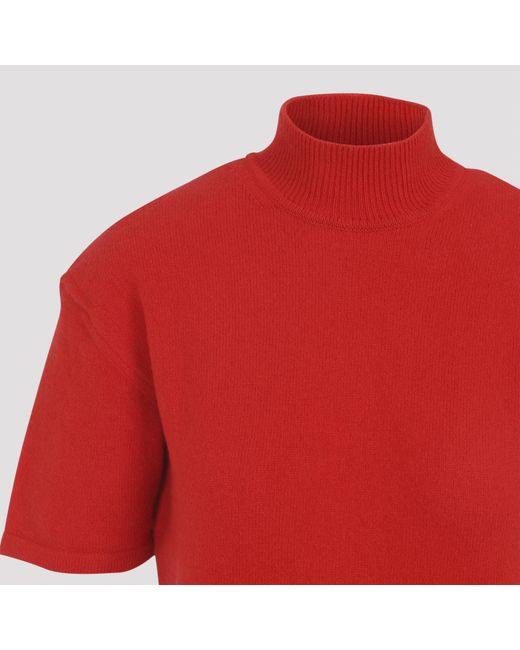 Jacquemus Red La Robe Maille Castagna Dress