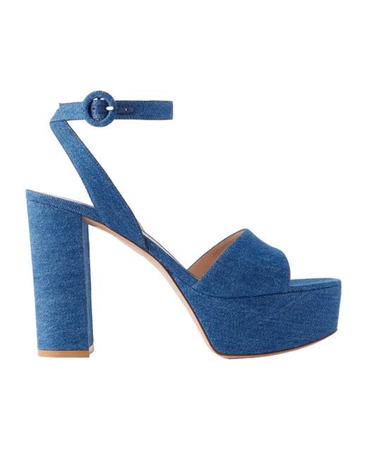 Gianvito Rossi Blue Platform Sandals
