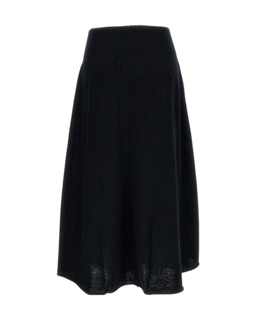 Extreme Cashmere Black Flared Skirt