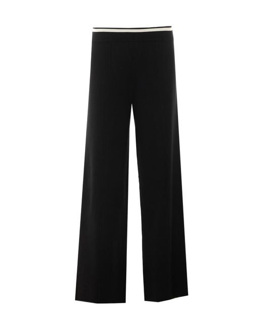 Liu Jo Black Elastic-Waist Casual Trousers
