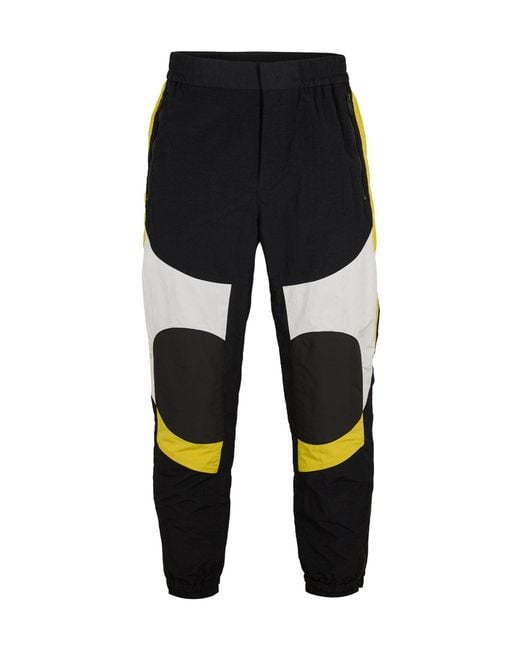Boss Black Elasticated Waist Colourblock Track Pants for men