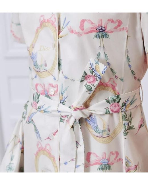Dior White Qixi Belted Shirtdress