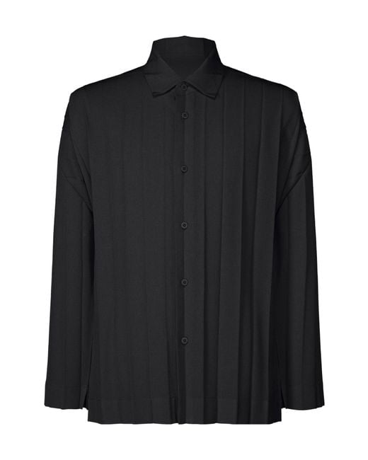 Homme Plissé Issey Miyake Black Homme Plissé Issey Miyake Edge Ensemble Shirt for men