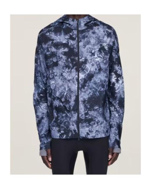 Y-3 Blue Hooded Running Jacket for men