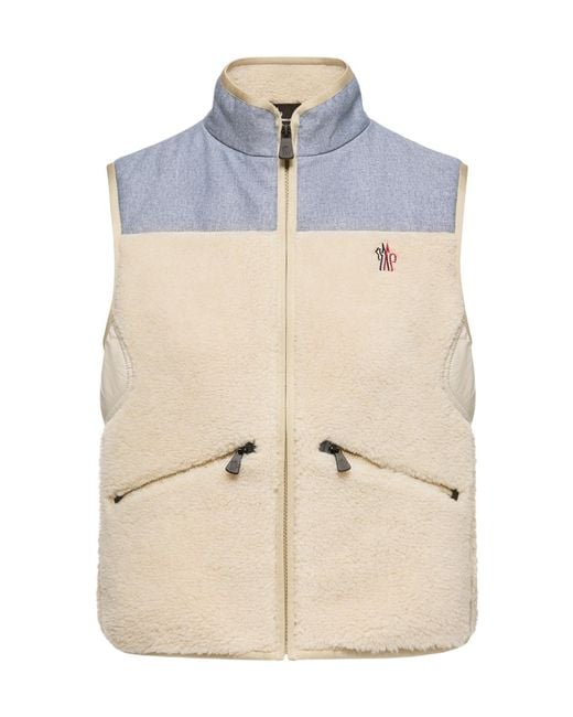 Moncler Blue Grenoble Teddy Chambray Gilet