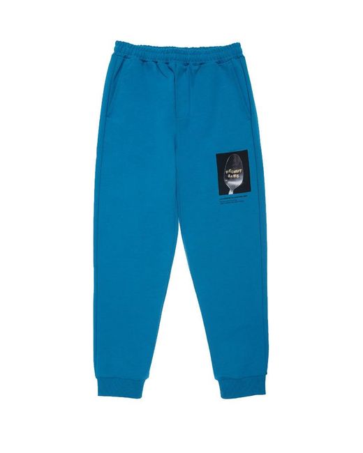 Helmut Lang Blue Photographic-Print Cotton Track Pants for men
