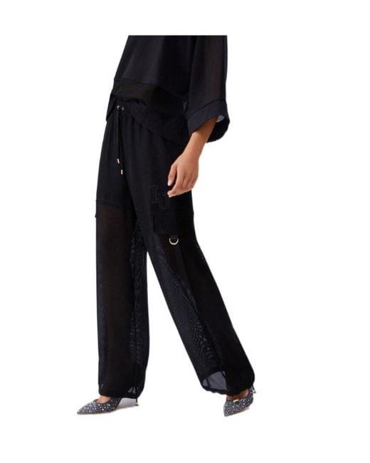 Liu Jo Black Drawstring Cargo Pants