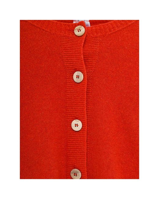 Baserange Red Long Sleeve Cardigan