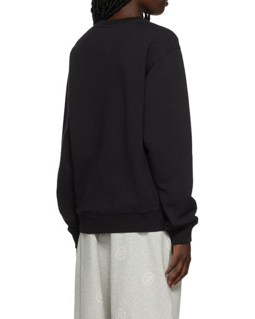 Martine Rose Black Logo-Print Cotton Sweatshirt for men