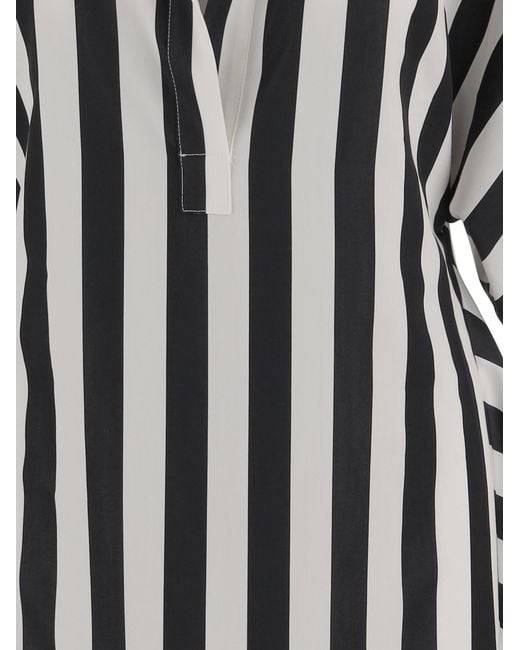 Jacquemus Black The Moisson Striped Dress