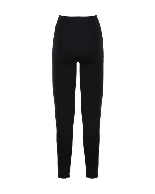 Jil Sander Black Logo Printed Leggings