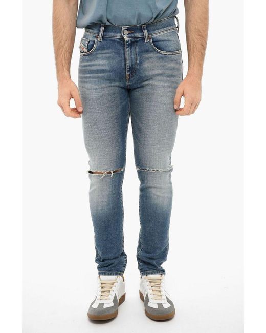 DIESEL Blue Drawstring Denim Shorts for men