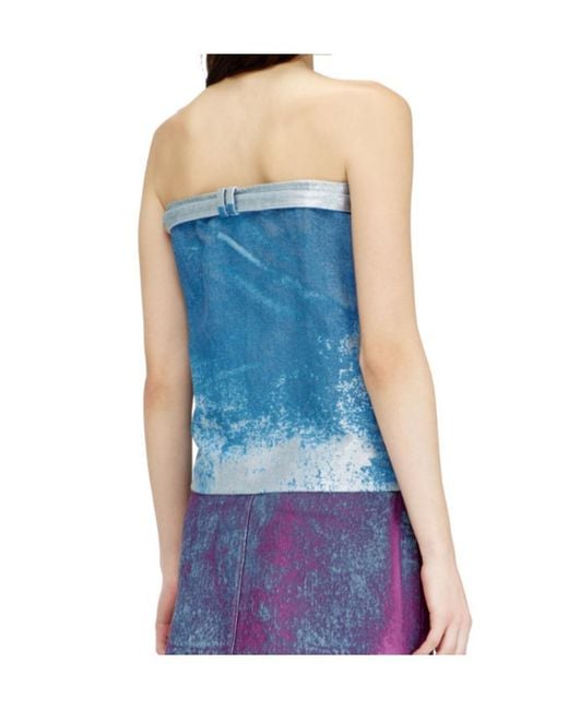 DIESEL Blue De-Sandie-Fsi Tie-Detail Top