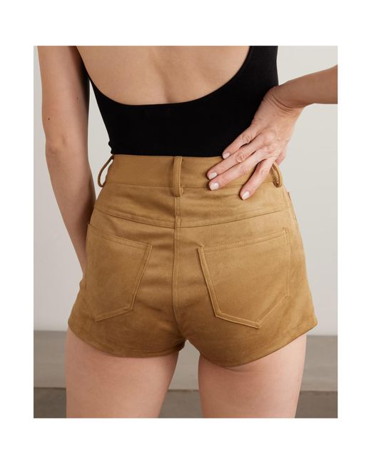 Norma Kamali Natural High-Waisted Shorts