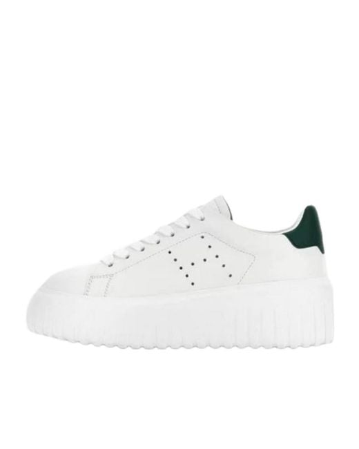 Hogan White Platform Sneakers
