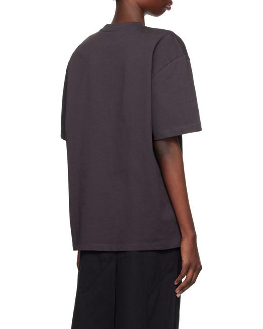 Ganni Black Drop Shoulder Heart T-Shirt