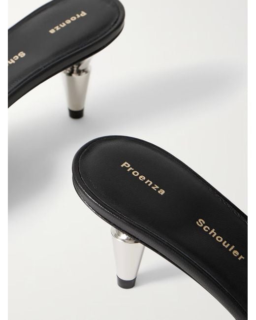 Proenza Schouler Multicolor Pointed-Toe Leather Mules