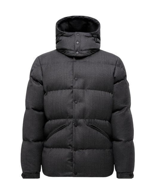 Moncler Black Eawy Hooded Short Puffer Jacket for men