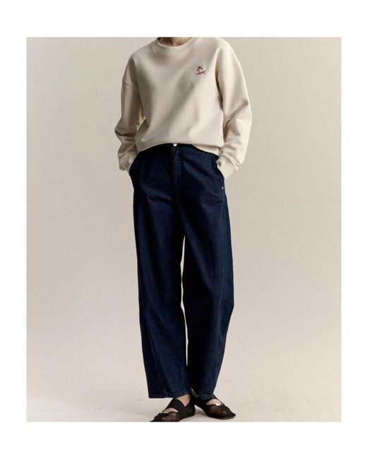 Maison Kitsuné White Chillax Fox Comfort Sweatshirt