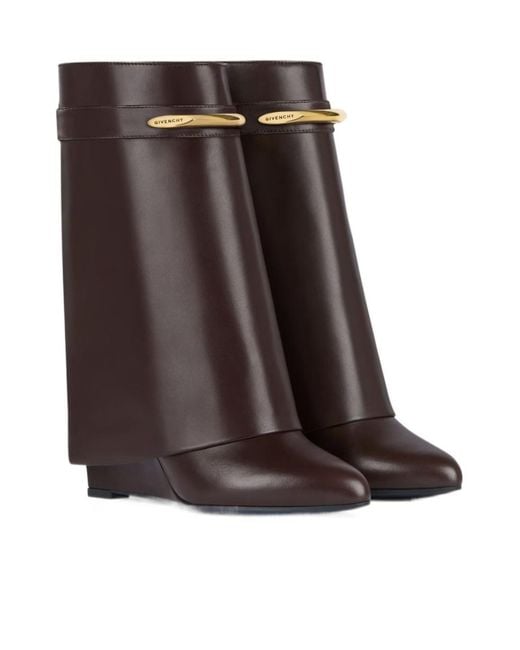 Givenchy Brown Shark Ankle Boots