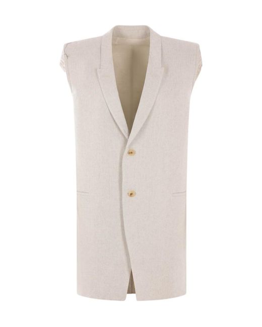 Rick Owens Multicolor Hollywood Dirt Tailored Sleeveless Waistcoat