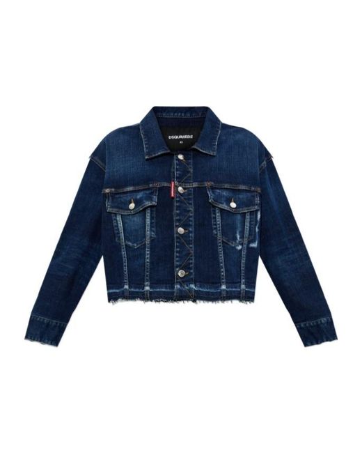 DSquared² Blue Distressed Jacket