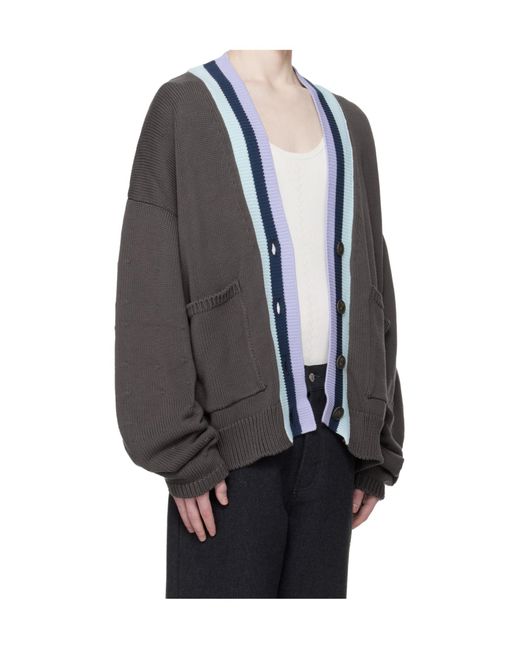 Edward Cuming Blue Heart Throb Long-Sleeve Knit Cardigan for men