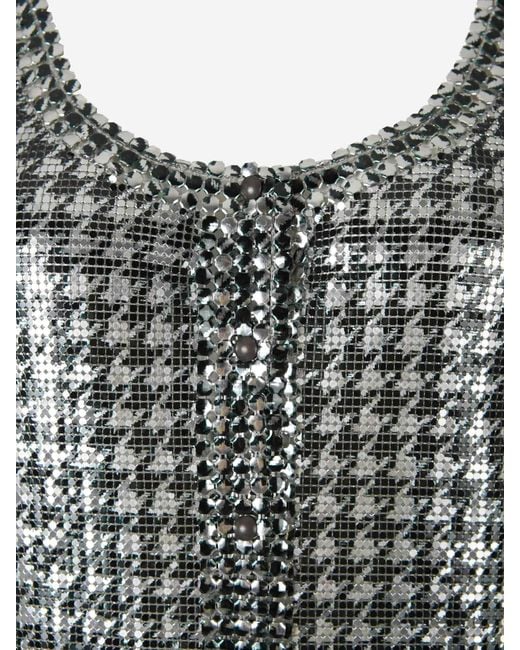 Rabanne Gray Metallic Effect Sleeveless Top